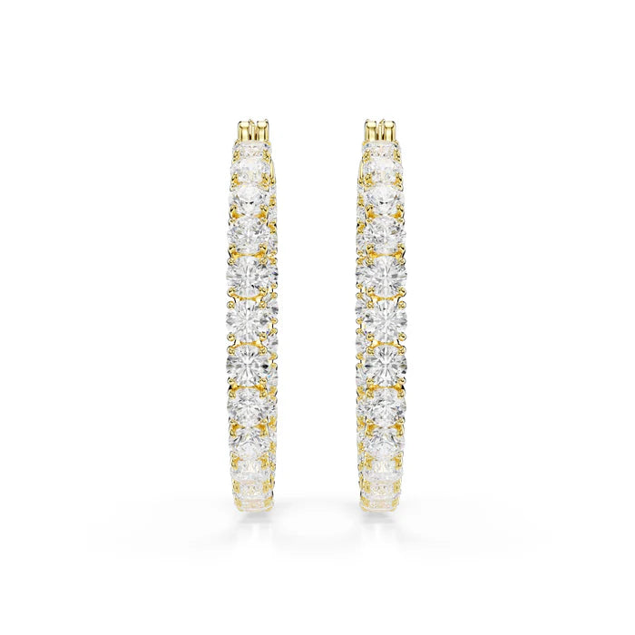 Orecchini a cerchio Matrix placc oro