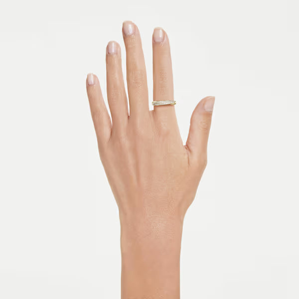 Anello a fascia Classica Argento Sterling plac oro 18k