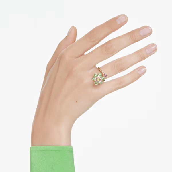 Anello aperto Idyllia Fiore Verde