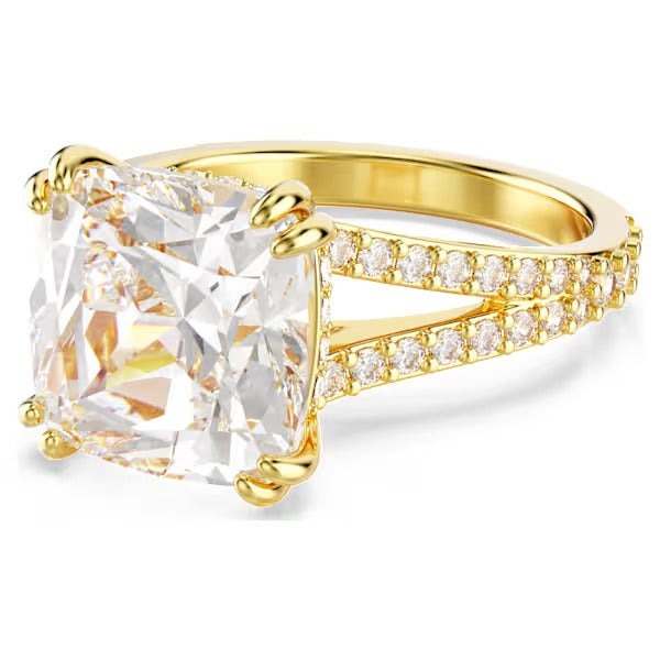 Anello cocktail Stilla squadrato placc oro