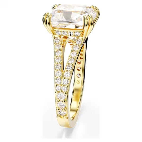 Anello cocktail Stilla squadrato placc oro