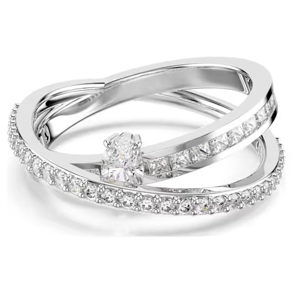 Anello Hyperbola Taglio misto Bianco