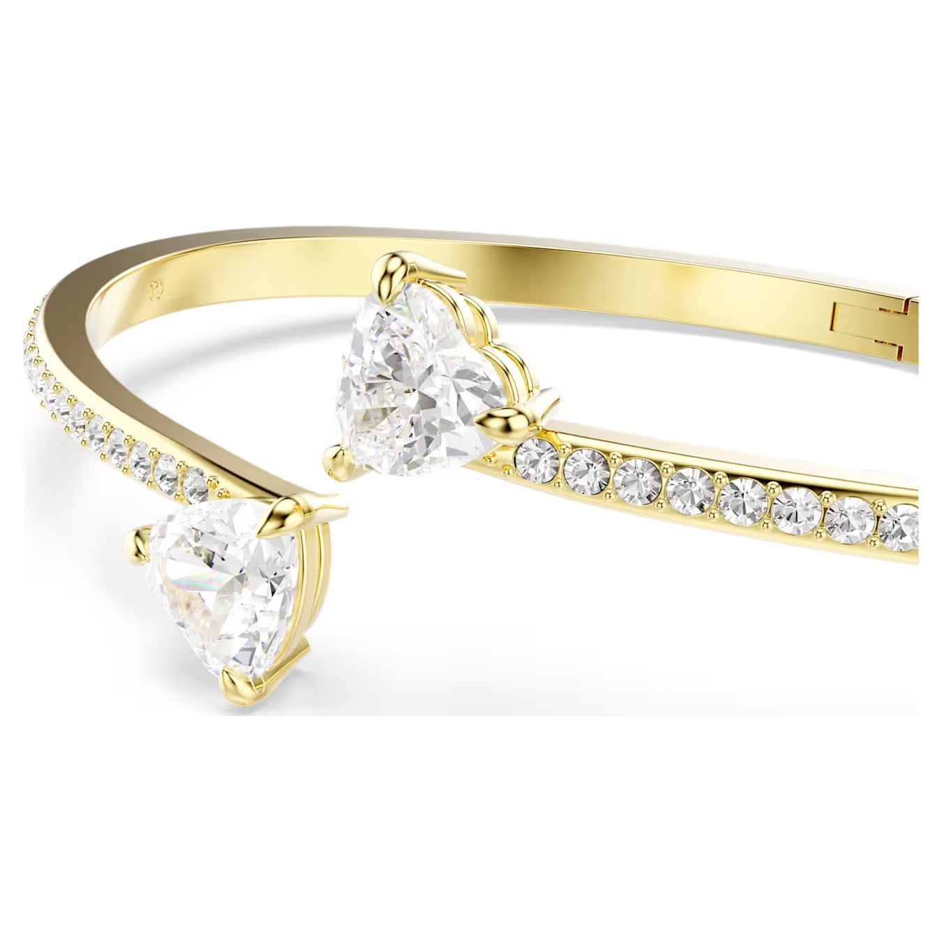 Bracciale rigido Mesmera Attract Cuori Placc oro