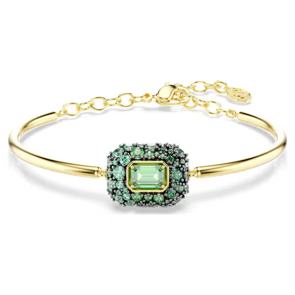 Bracciale rigido Sublima ottagon Verde placc oro 18K