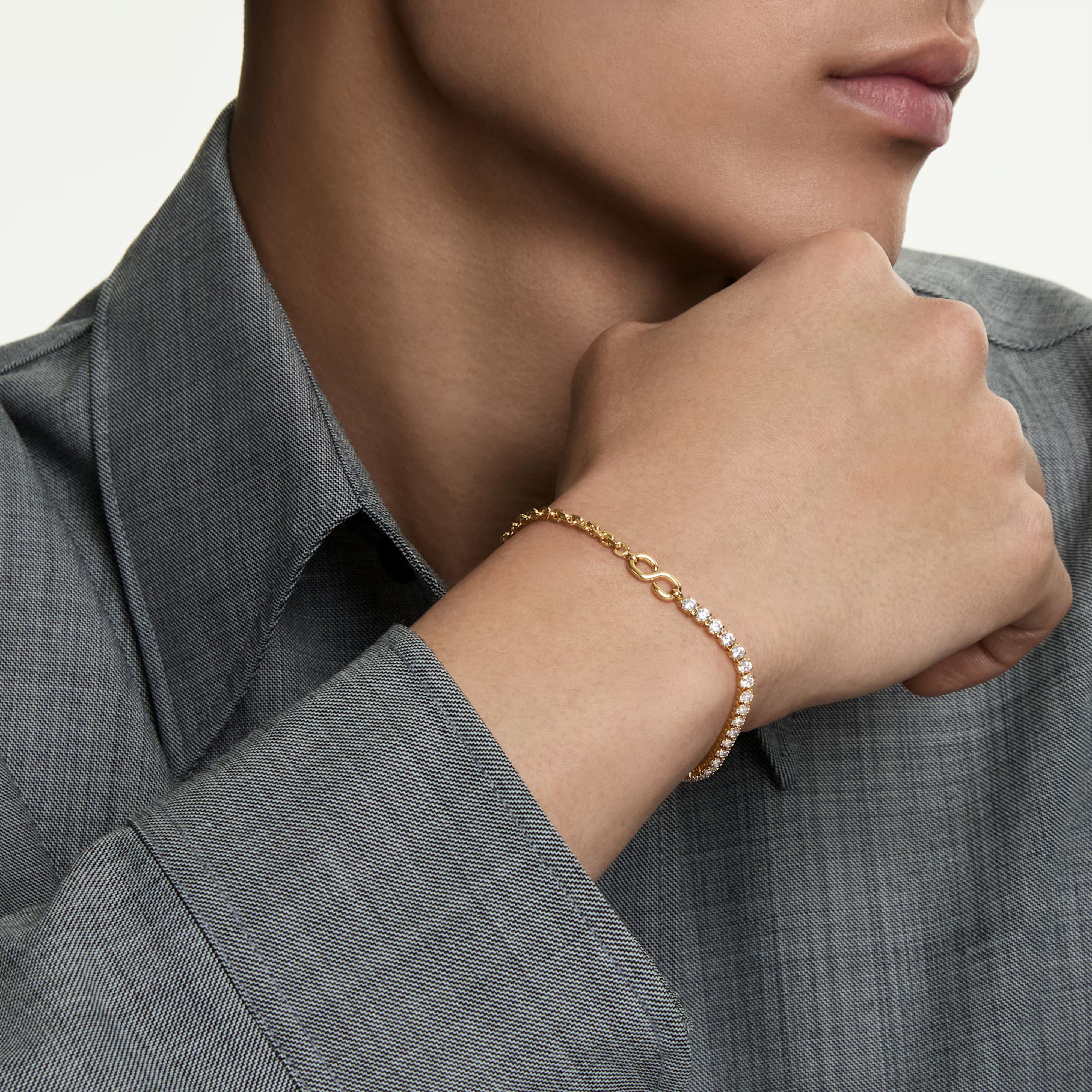 Braccialetto Matrix catena placc oro 18K