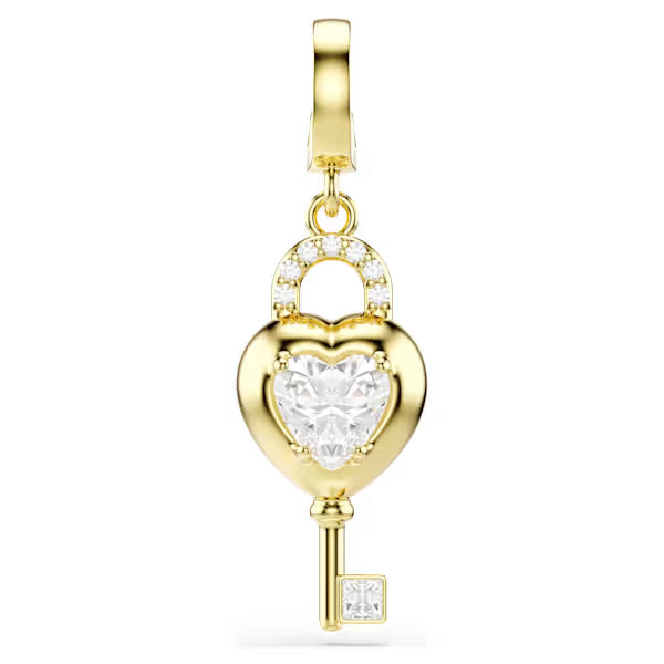 Pendente charms Idyllia Chiave rosa placc oro
