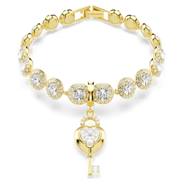 Pendente charms Idyllia Chiave rosa placc oro