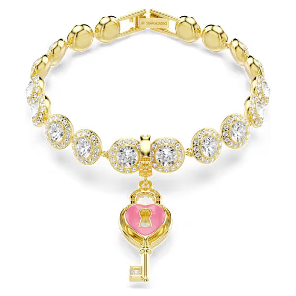 Pendente charms Idyllia Chiave rosa placc oro