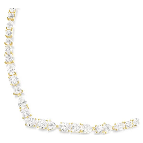 Collana Mesmera Taglio misto a V Placc oro