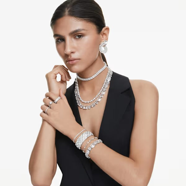 Collana Tennis Matrix Crystal Pearl