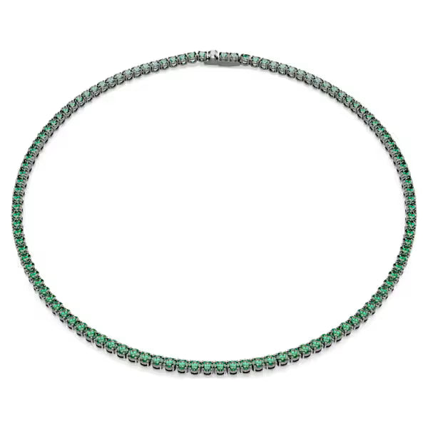 Collana Tennis Matrix Verde Placc rutenio