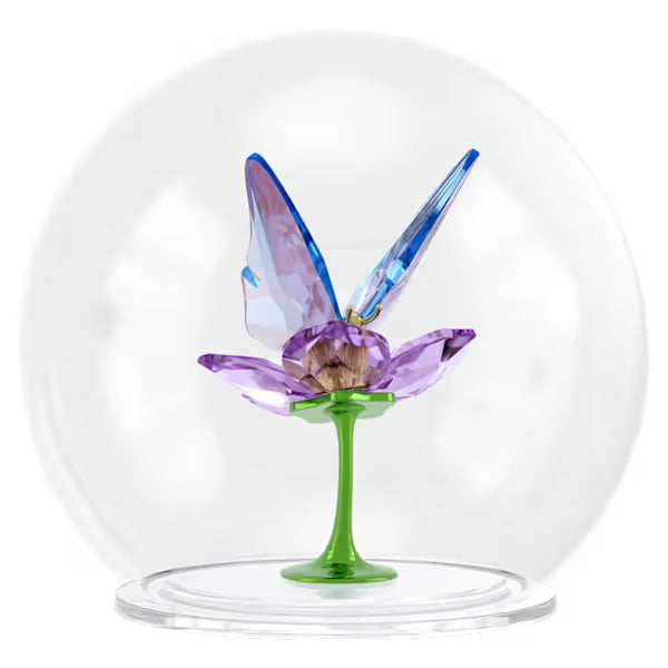 Idyllia Sfera in Vetro con Farfalla e Fiore