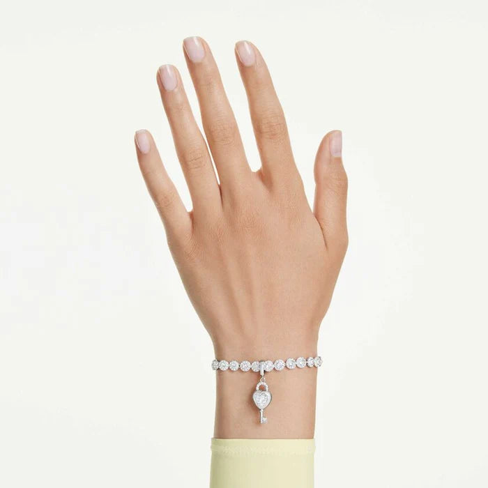 Pendente charms Idyllia Cuore con chiave Bianco