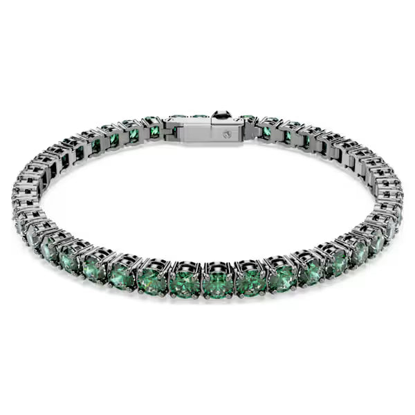 Braccialetto Matrix Tennis verde placc rutenio