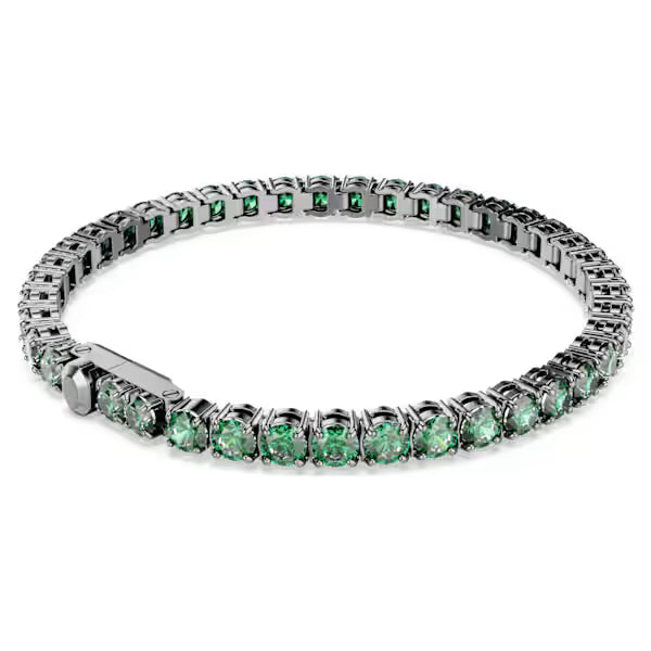 Braccialetto Matrix Tennis verde placc rutenio