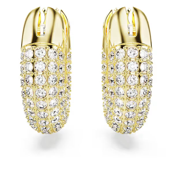 Orecchini cerchio picc Dextera Pavé placc oro