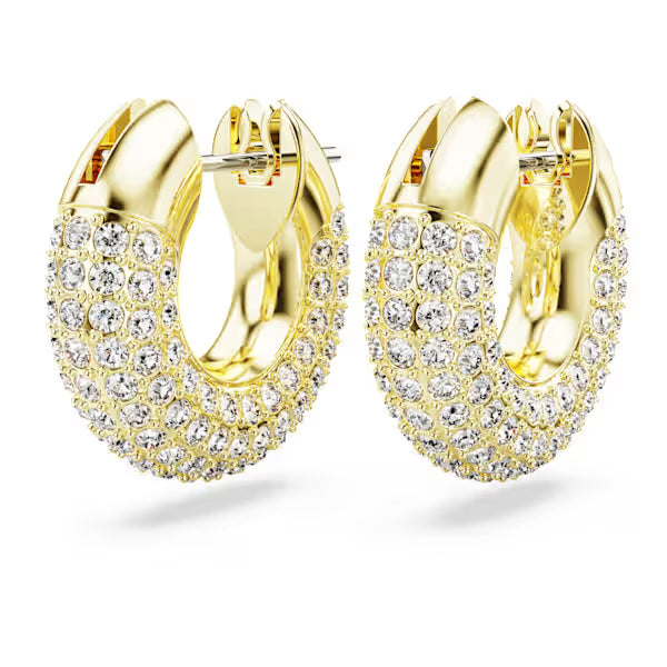 Orecchini cerchio picc Dextera Pavé placc oro