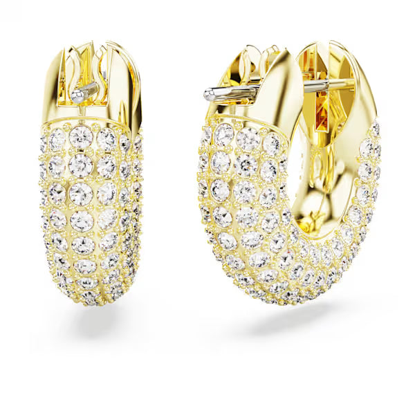 Orecchini cerchio picc Dextera Pavé placc oro