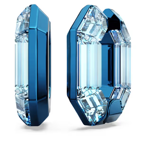 Orecchini a cerchio Lucent ottagon Blu