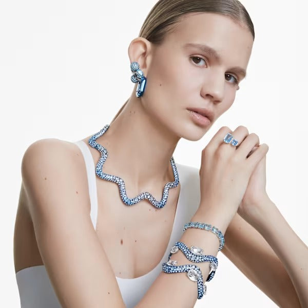Orecchini a cerchio Lucent ottagon Blu