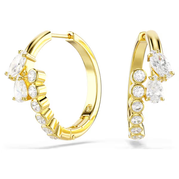 Orecchini cerchio Mesmera placc oro 18K