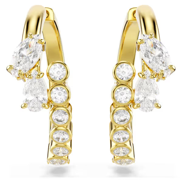 Orecchini cerchio Mesmera placc oro 18K