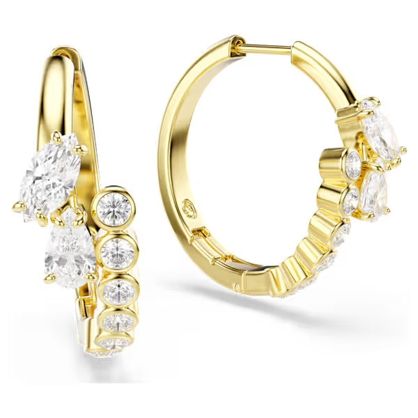 Orecchini cerchio Mesmera placc oro 18K