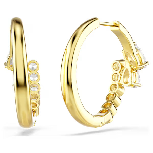 Orecchini cerchio Mesmera placc oro 18K