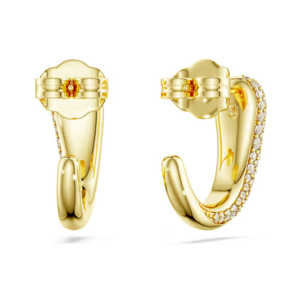 Orecchini a cerchio Classica Argento Sterling placc oro 18k