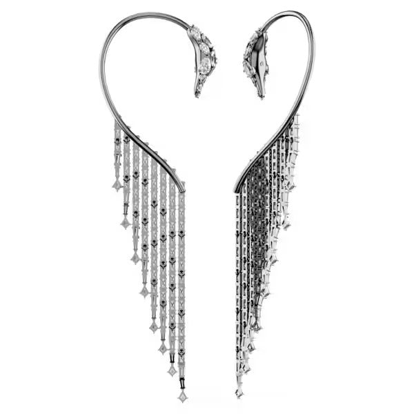 Orecchini ear cuff The Vienna Collection Cigno Placc rutenio