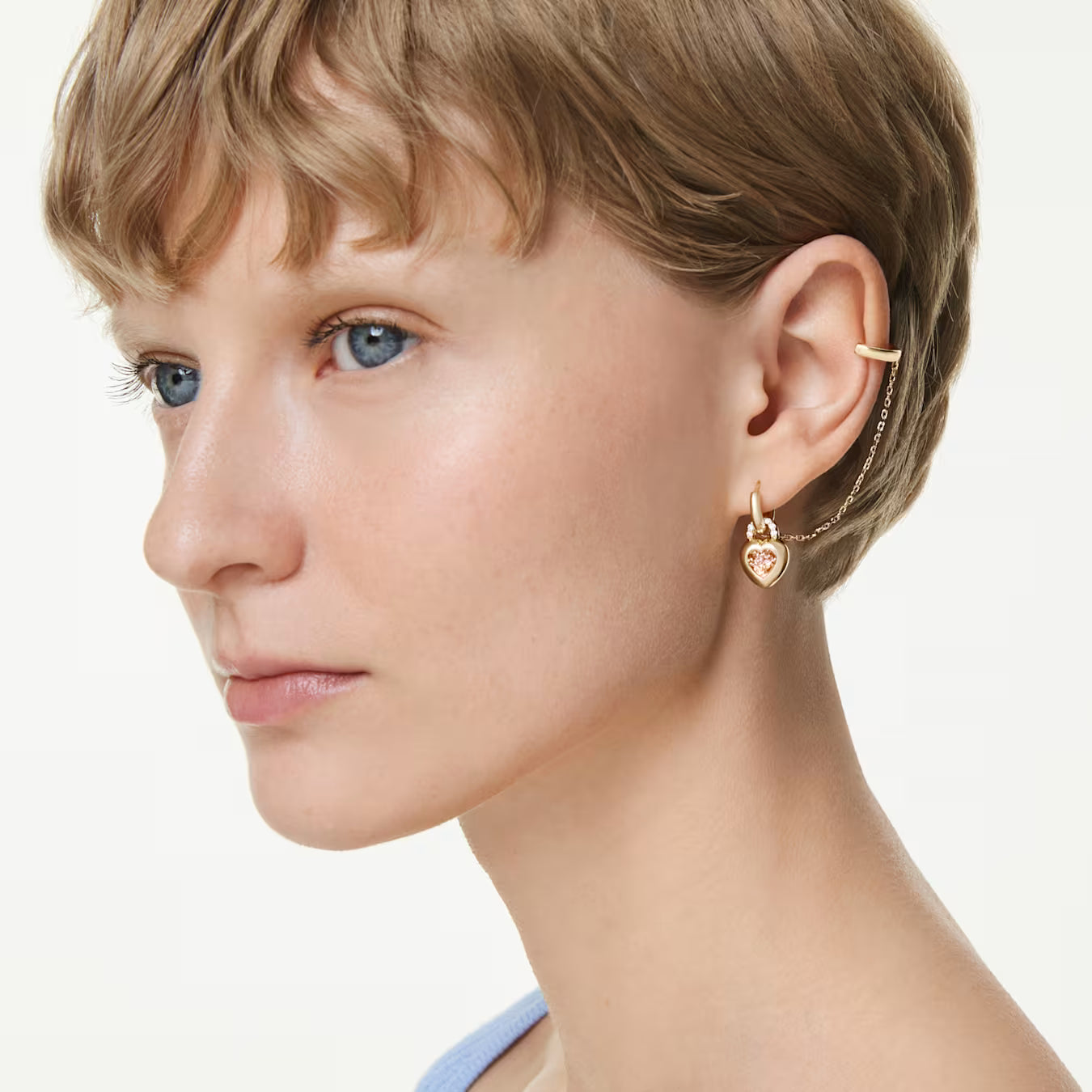 Orecchini Idyllia ear cuff cuore e chiave