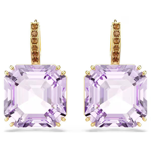 Orecchini Millenia quadrato Viola