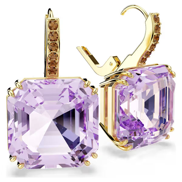 Orecchini Millenia quadrato Viola