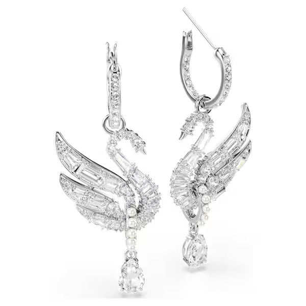 Orecchini Swan Cigno Bianchi con goccia