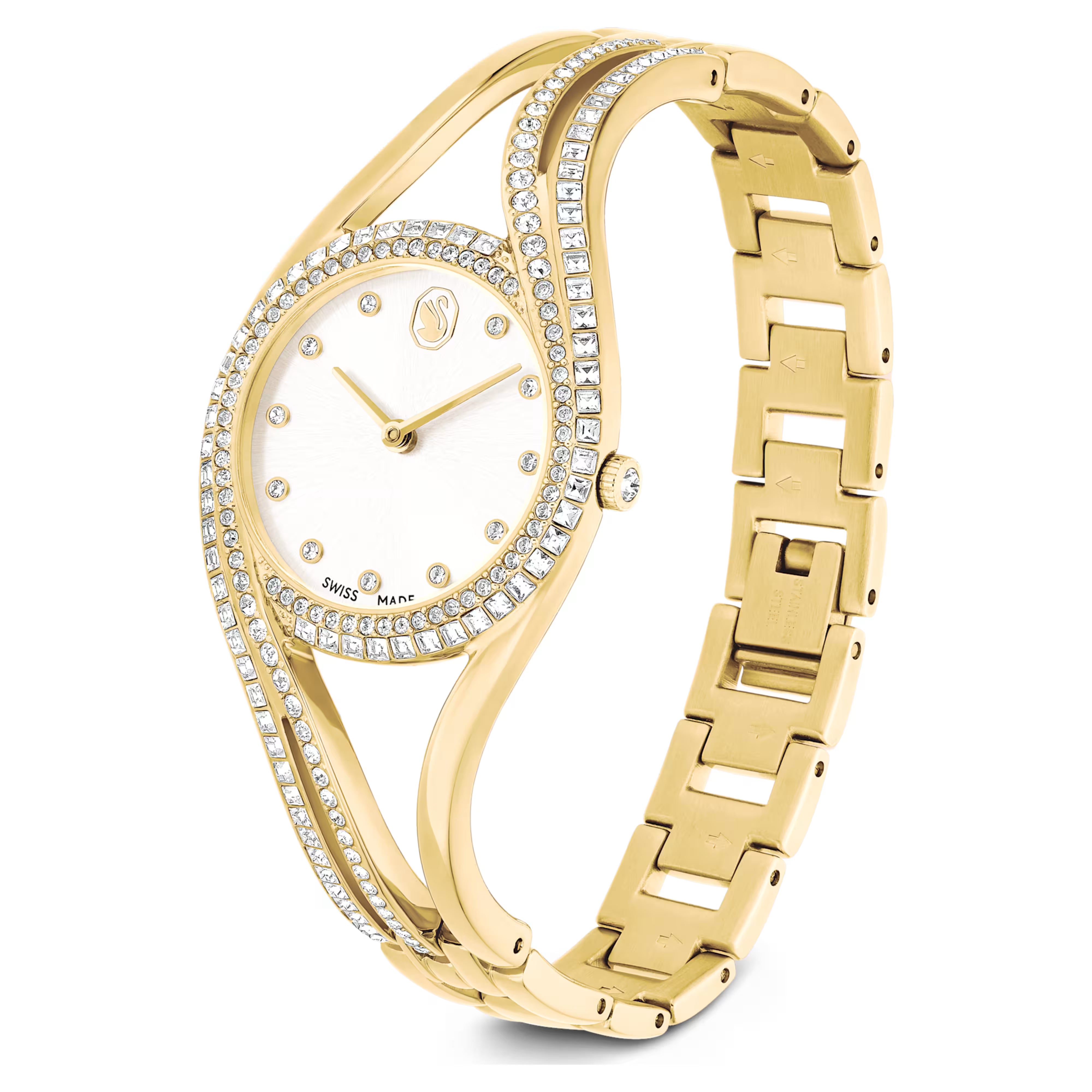 Orologio Hyperbola bangle placc dorato