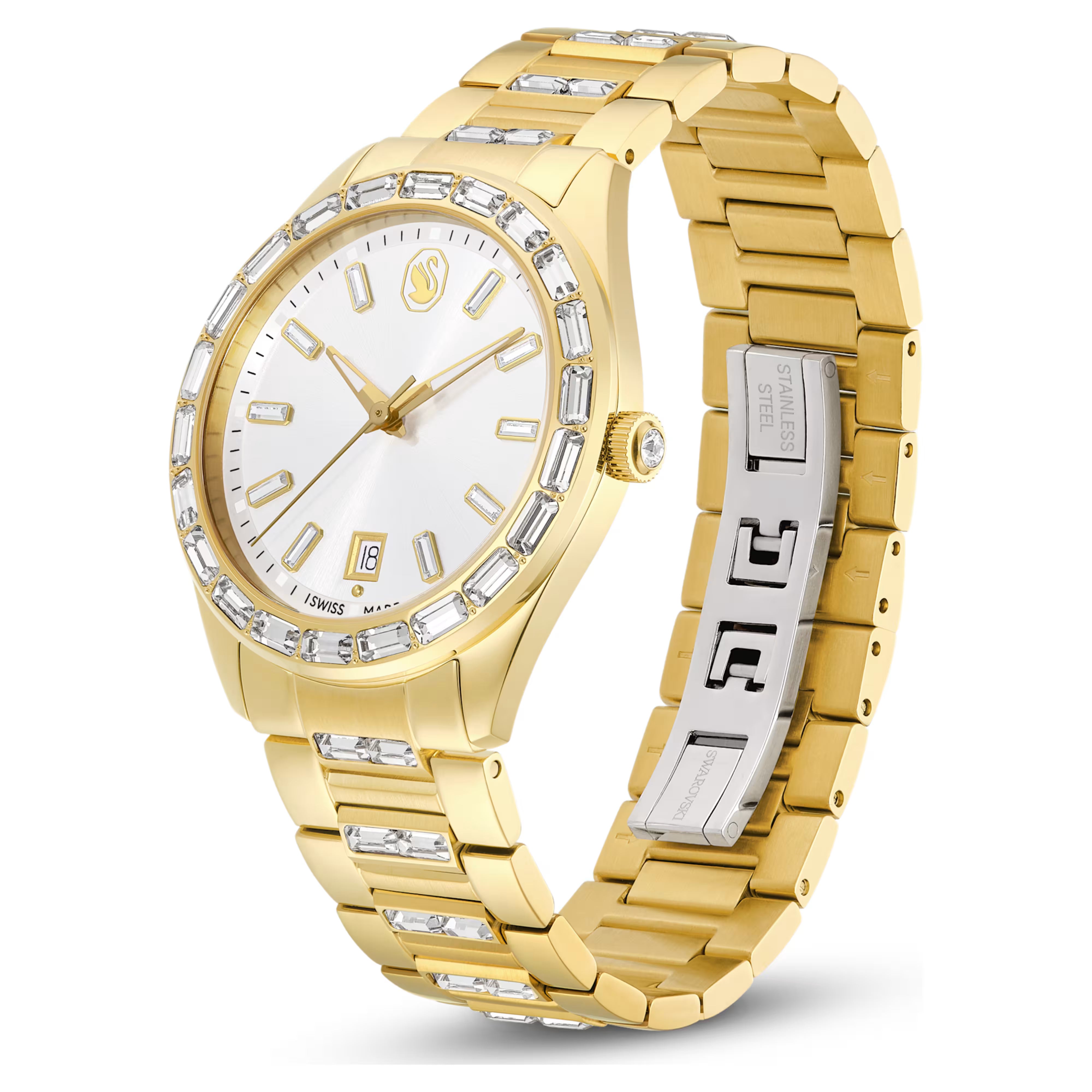 Orologio Matrix date placc dorato
