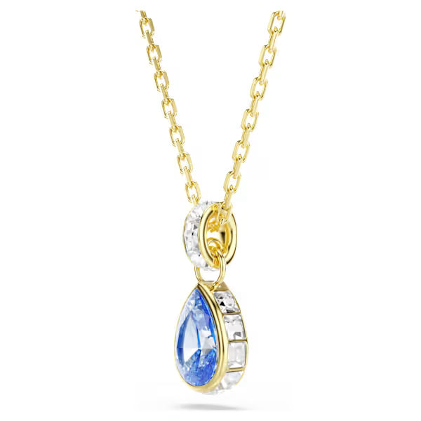 Pendente Chroma Pear Blu placc oro 18K