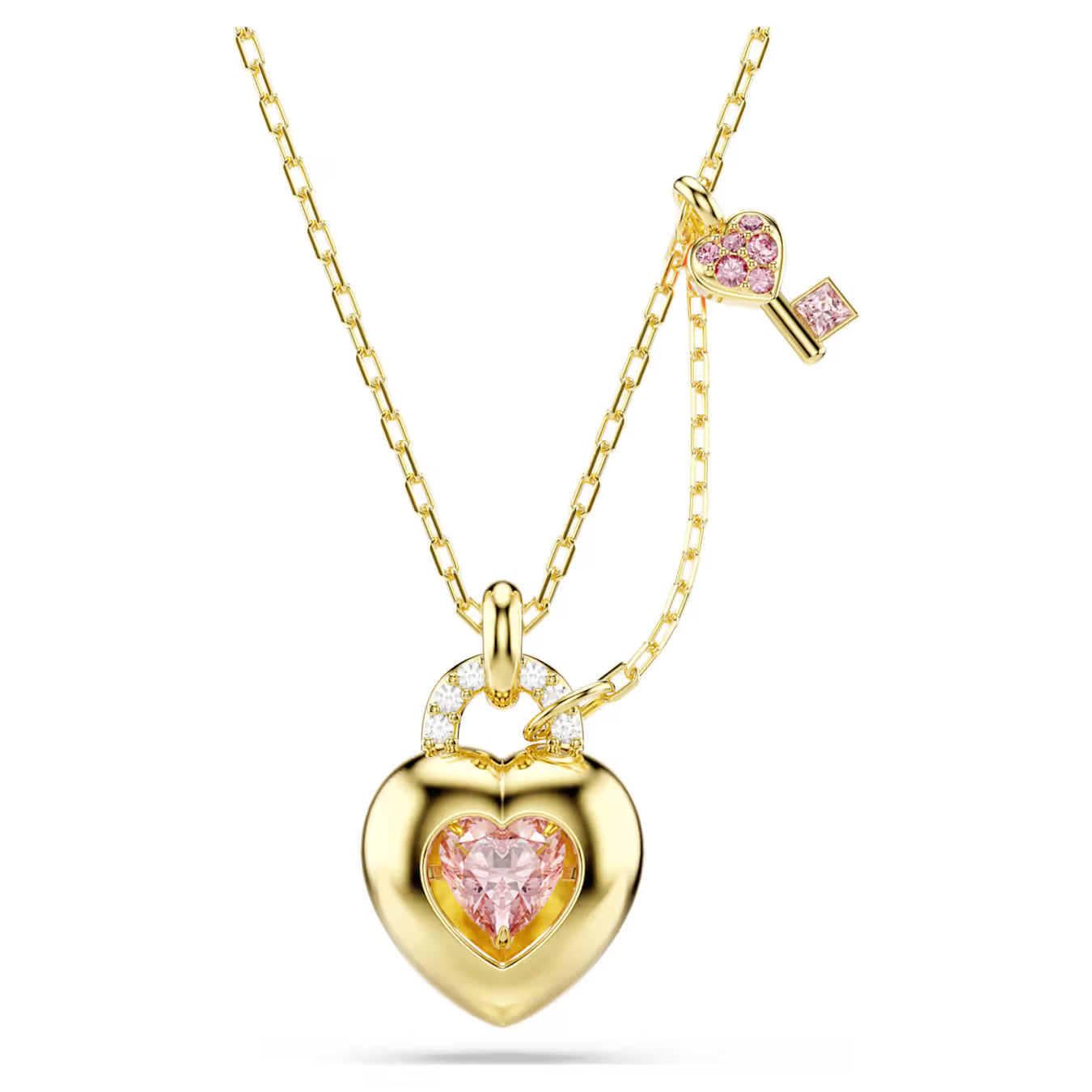 Pendente Idyllia Cuore e Chiave Rosa