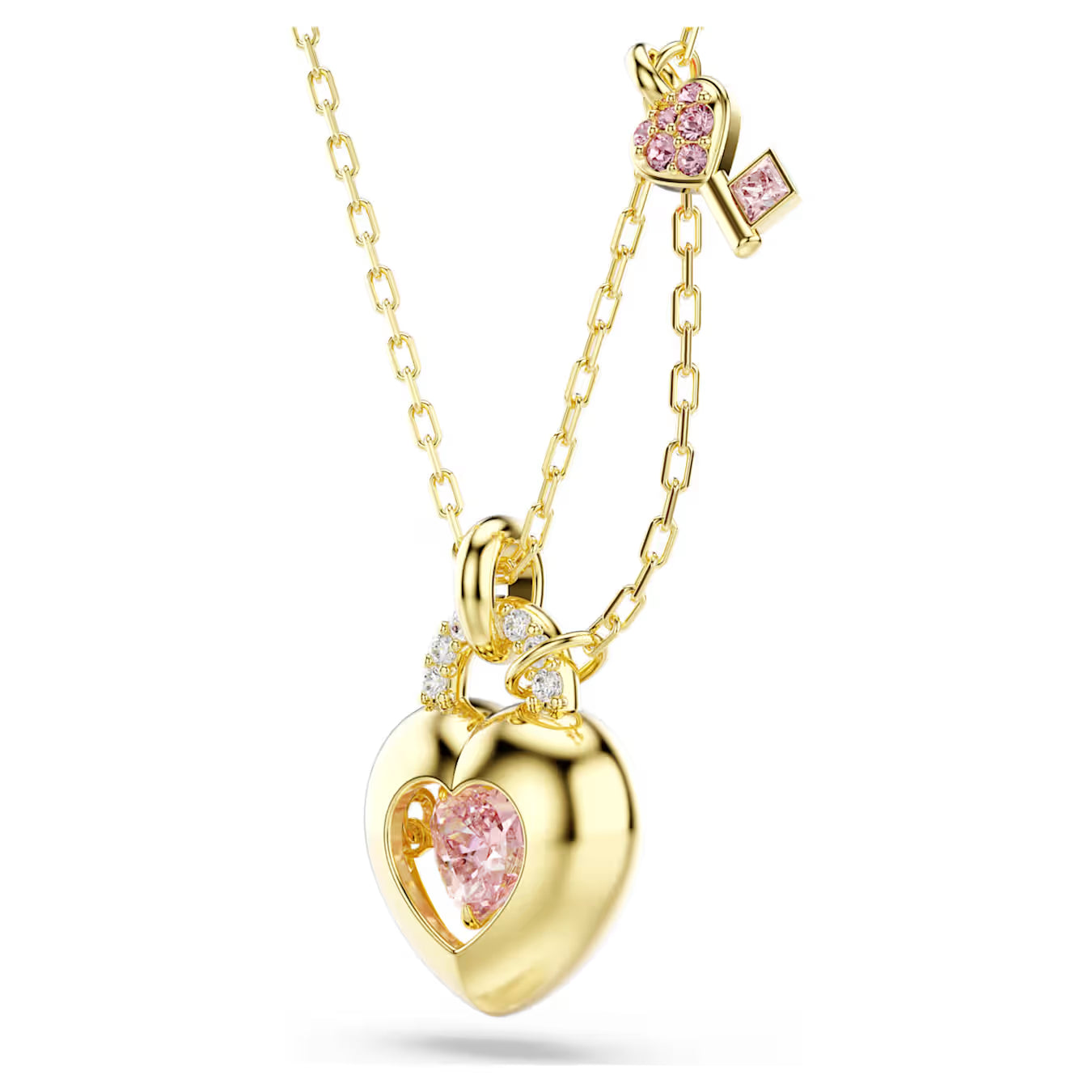 Pendente Idyllia Cuore e Chiave Rosa