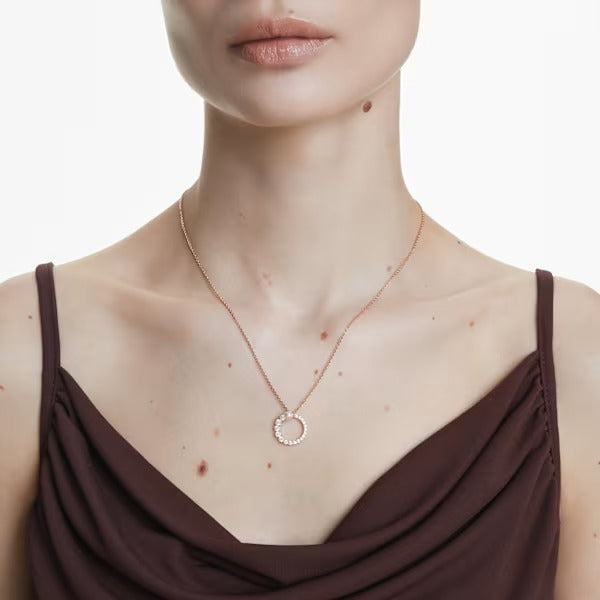 Pendente Matrix Crystal Pearl Placc oro rosa