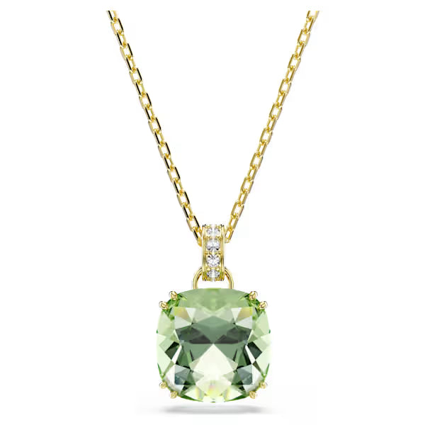 Pendente Millenia Cushion Verde placc oro 18K