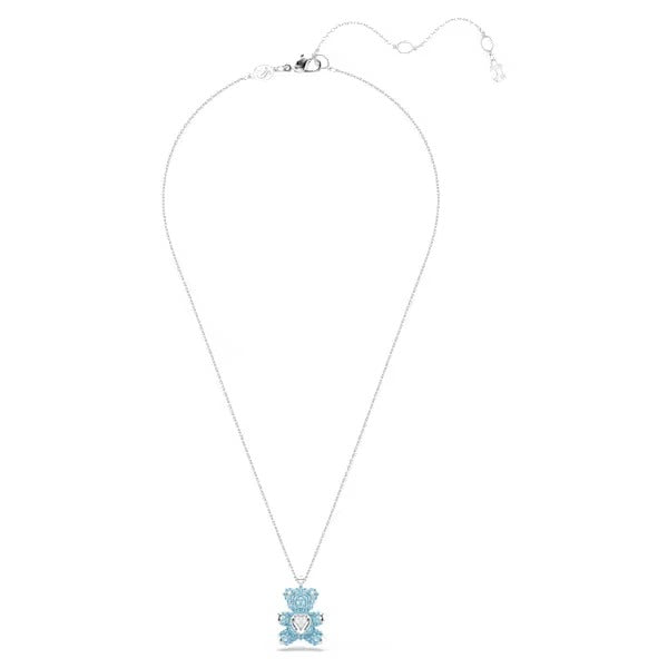 Pendente Teddy Orso Blu Placcato rodio