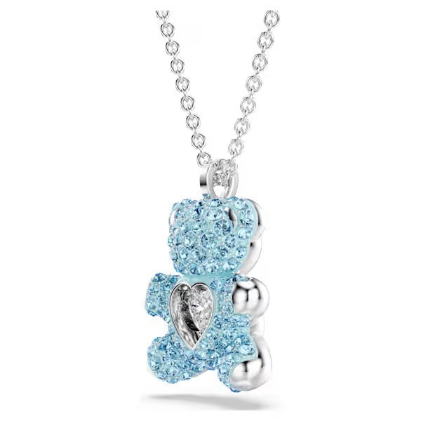 Pendente Teddy Orso Blu Placcato rodio