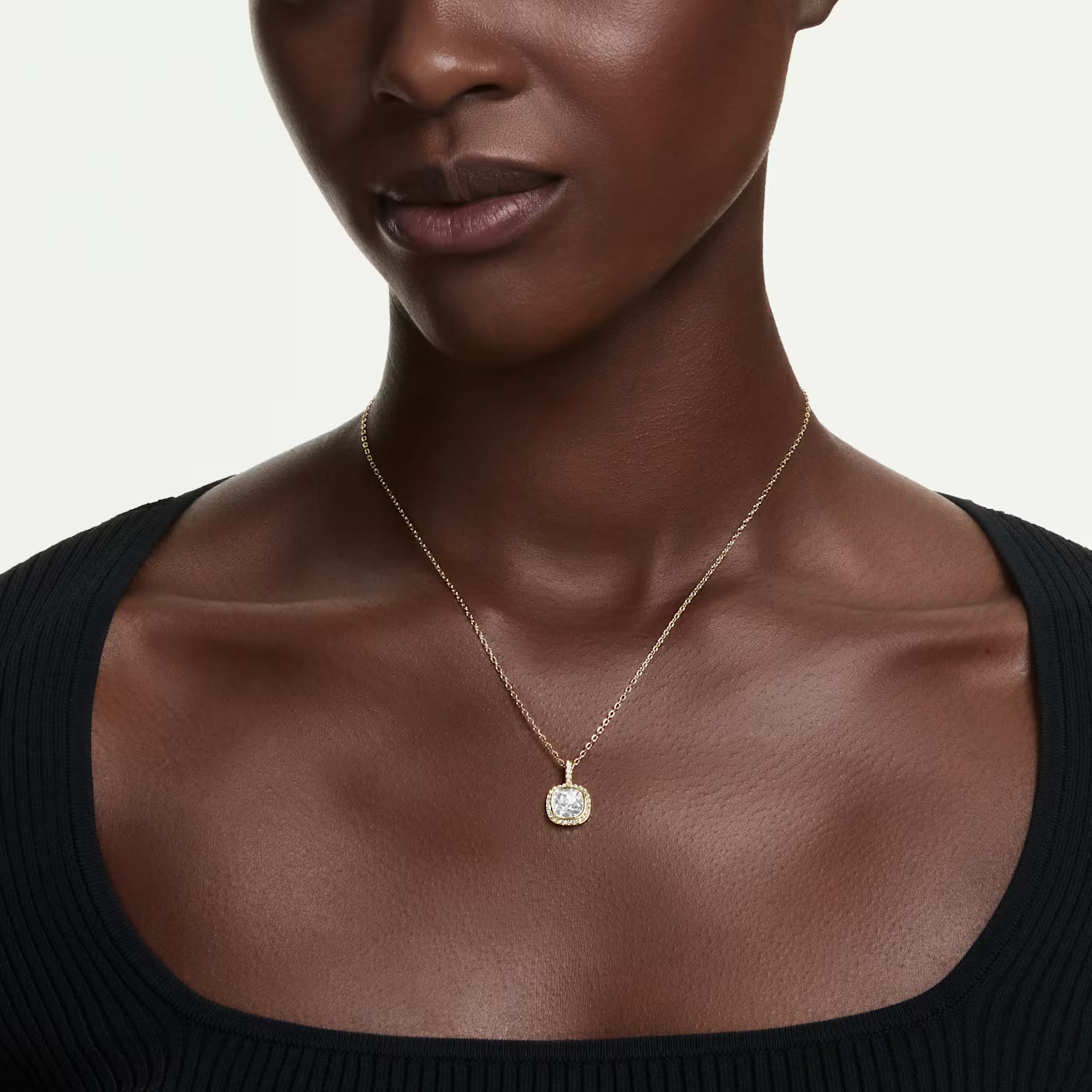 Pendente Una Angelic Cushion placc oro 18K
