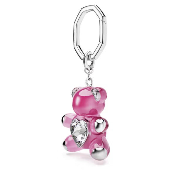 Portachiavi Teddy Orso Rosa