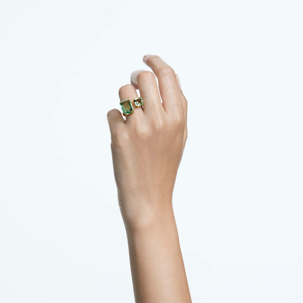 Anello aperto Millenia ottagon Verde