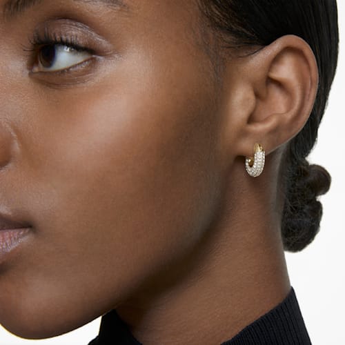 Orecchini cerchio picc Dextera Pavé placc oro