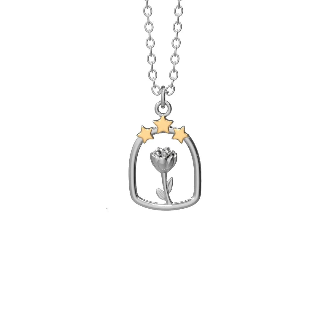 Collana del Piccolo Principe “Una rosa tra le stelle”