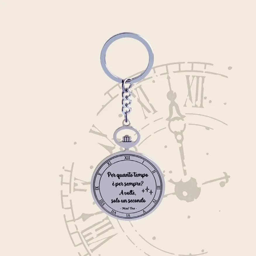 Portachiavi di Alice in Wonderland “Per quanto tempo è per sempre”