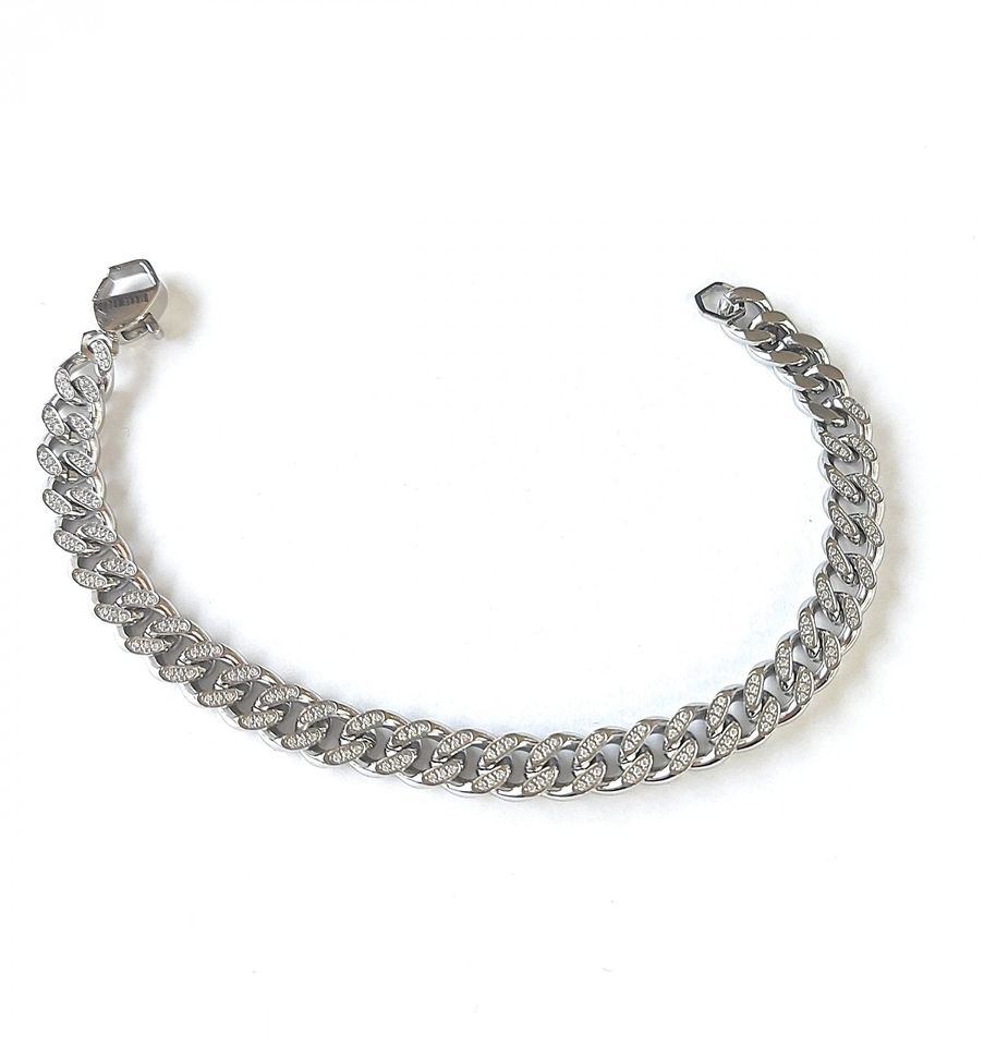 Bracciale Skin Uomo Accaio con diamanti